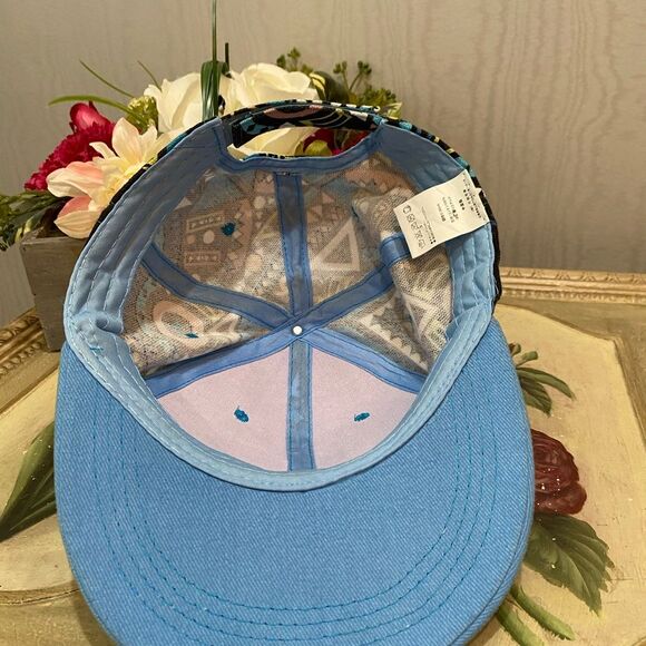 80s 90s Style Abstract Print Strapback Cap Hat Adjustable Unisex 100% Cotton - Picture 10 of 14